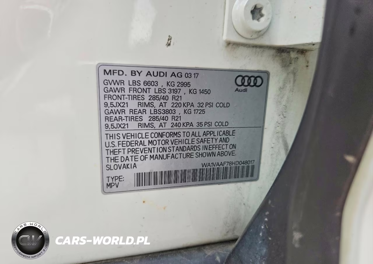 2017 Audi Q7 Prestige VIN:WA1VAAF78HD048017 - 13