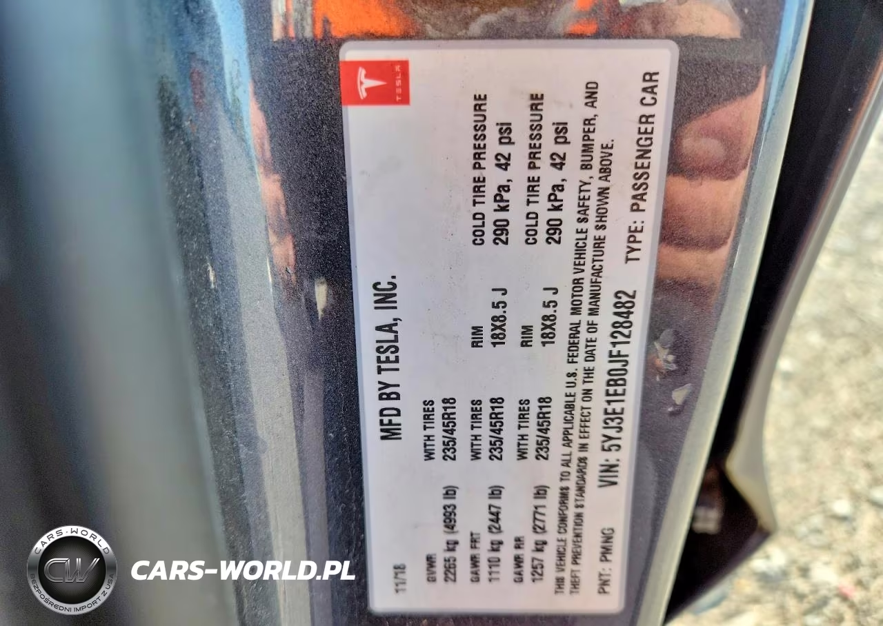 2018 Tesla Model 3 VIN:5YJ3E1EB0JF128482 - 13