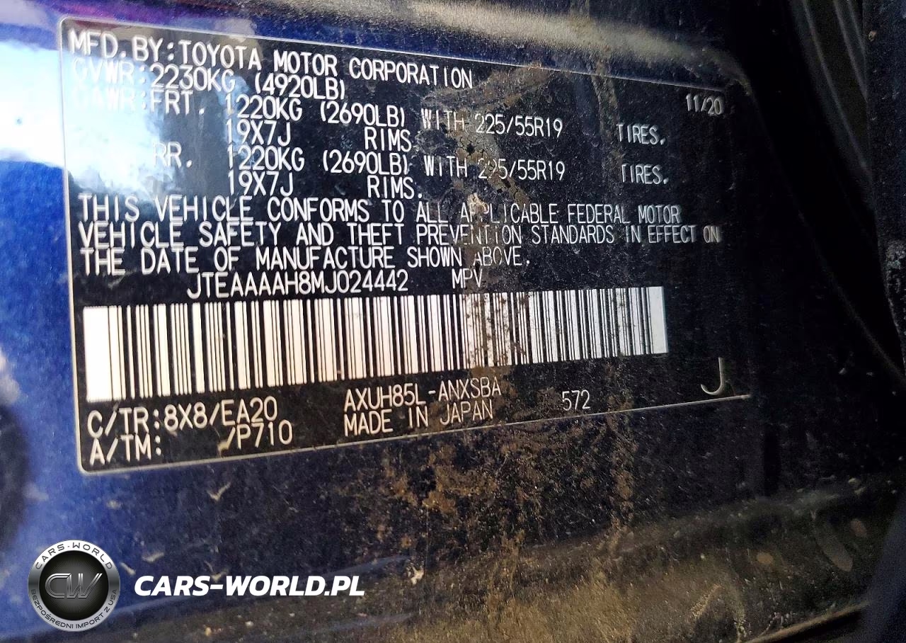 2021 Toyota Venza Limited VIN:JTEAAAAH8MJ024442 - 12