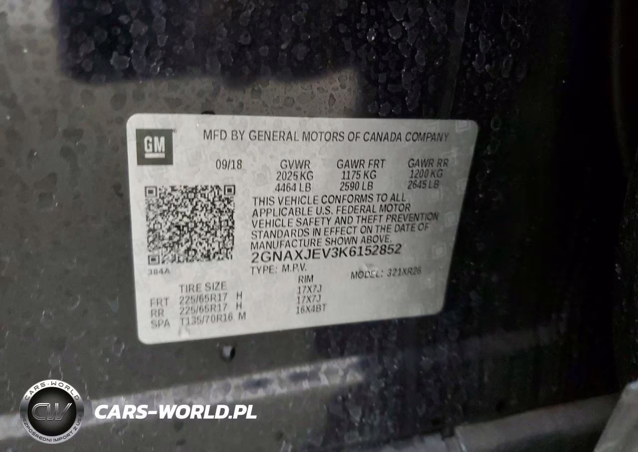 2019 Chevrolet Equinox Lt VIN:2GNAXJEV3K6152852 - 13
