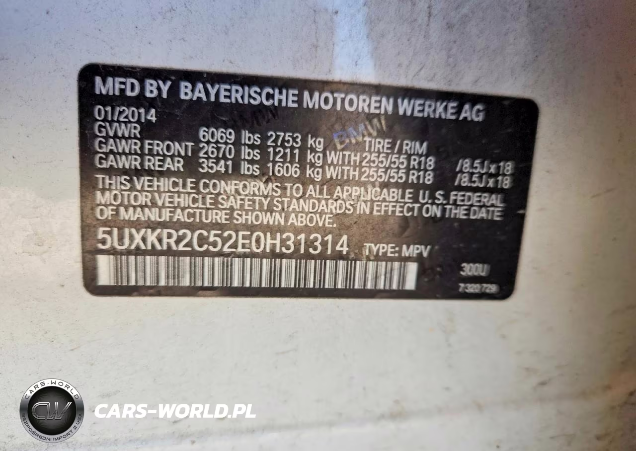 2014 BMW X5 Sdrive35I VIN:5UXKR2C52E0H31314 - 13