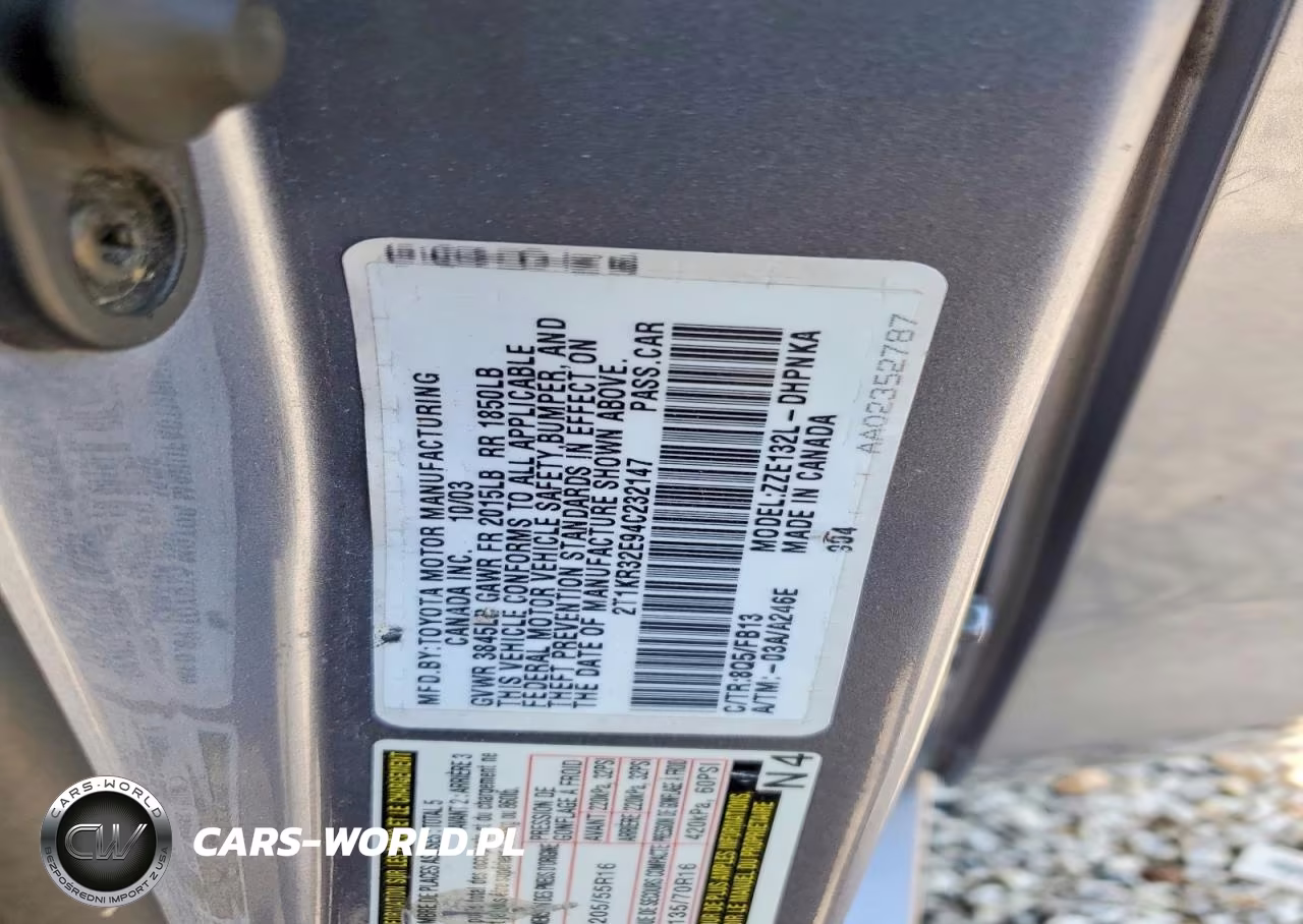 2004 Toyota Corolla Matrix Xr VIN:2T1KR32E94C232147 - 12