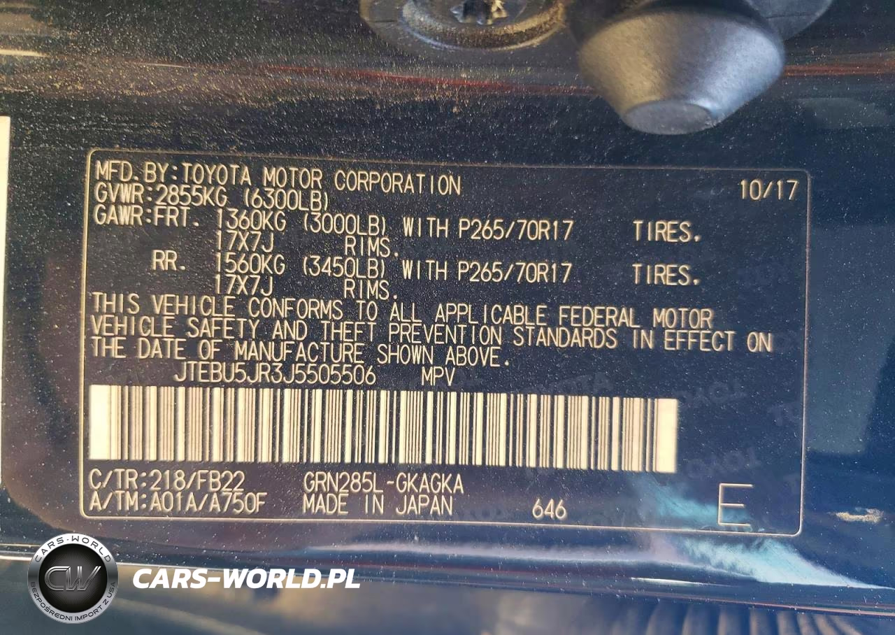 2018 Toyota 4Runner Sr5 VIN:JTEBU5JR3J5505506 - 13