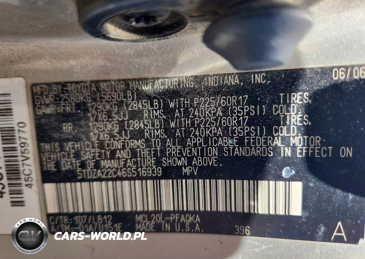 2006 Toyota Sienna VIN:5TDZA22C46S516939 - 13