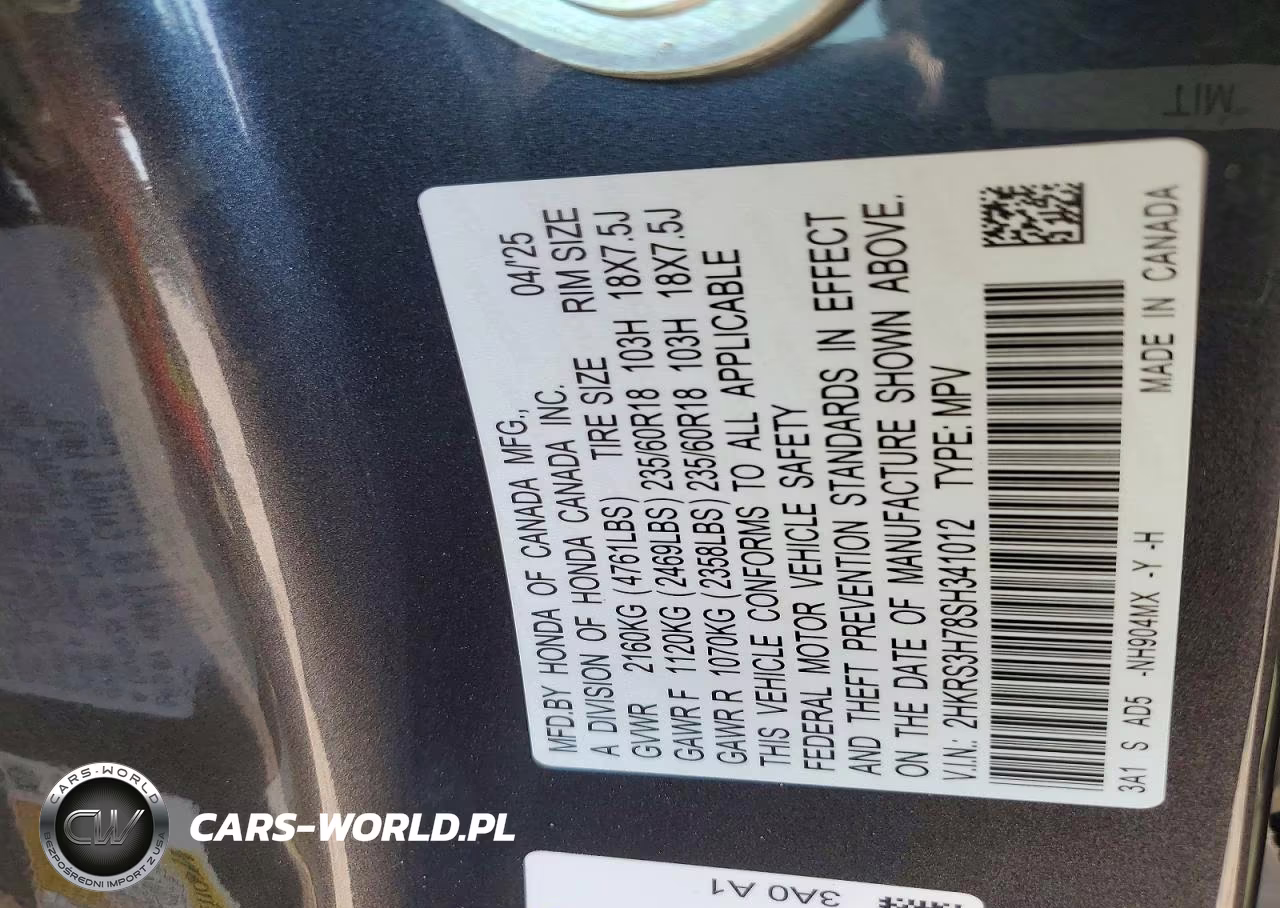 2025 Honda Cr-V Exl VIN:2HKRS3H78SH341012 - 13