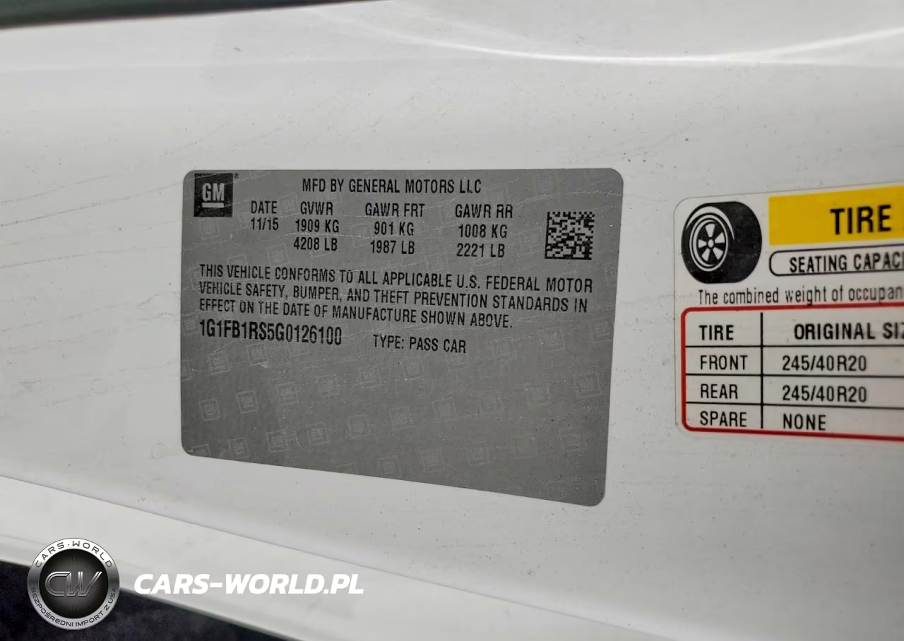 2016 Chevrolet Camaro Lt VIN:1G1FB1RS5G0126100 - 12