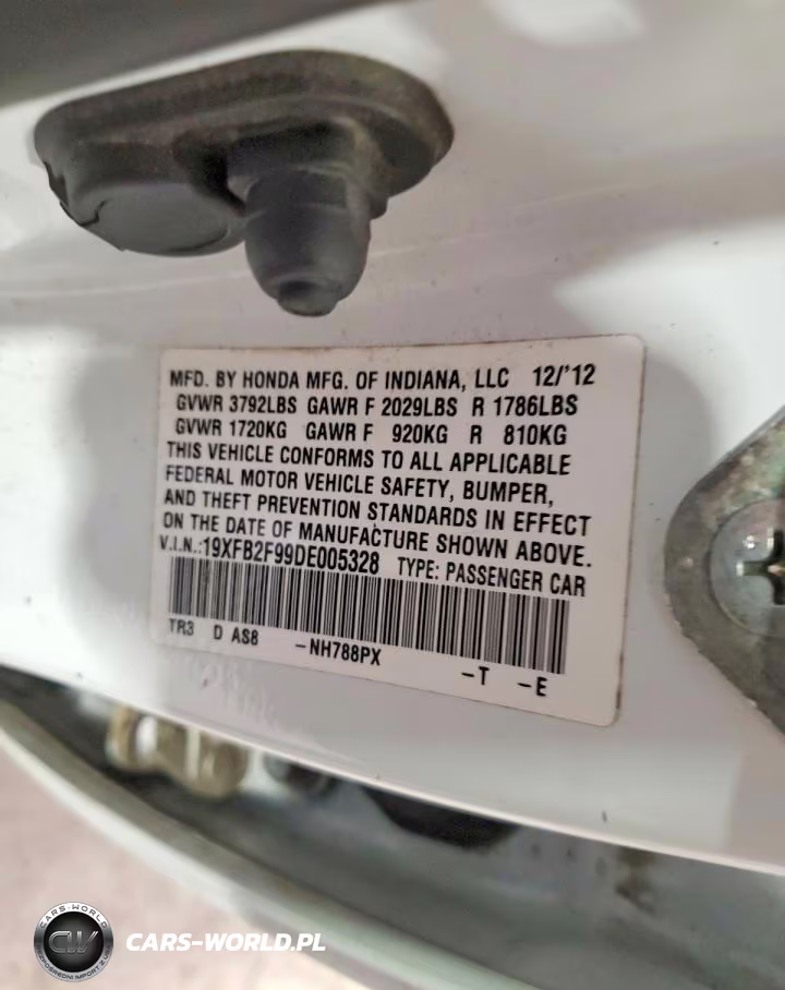2013 Honda Civic Exl VIN:19XFB2F99DE005328 - 12