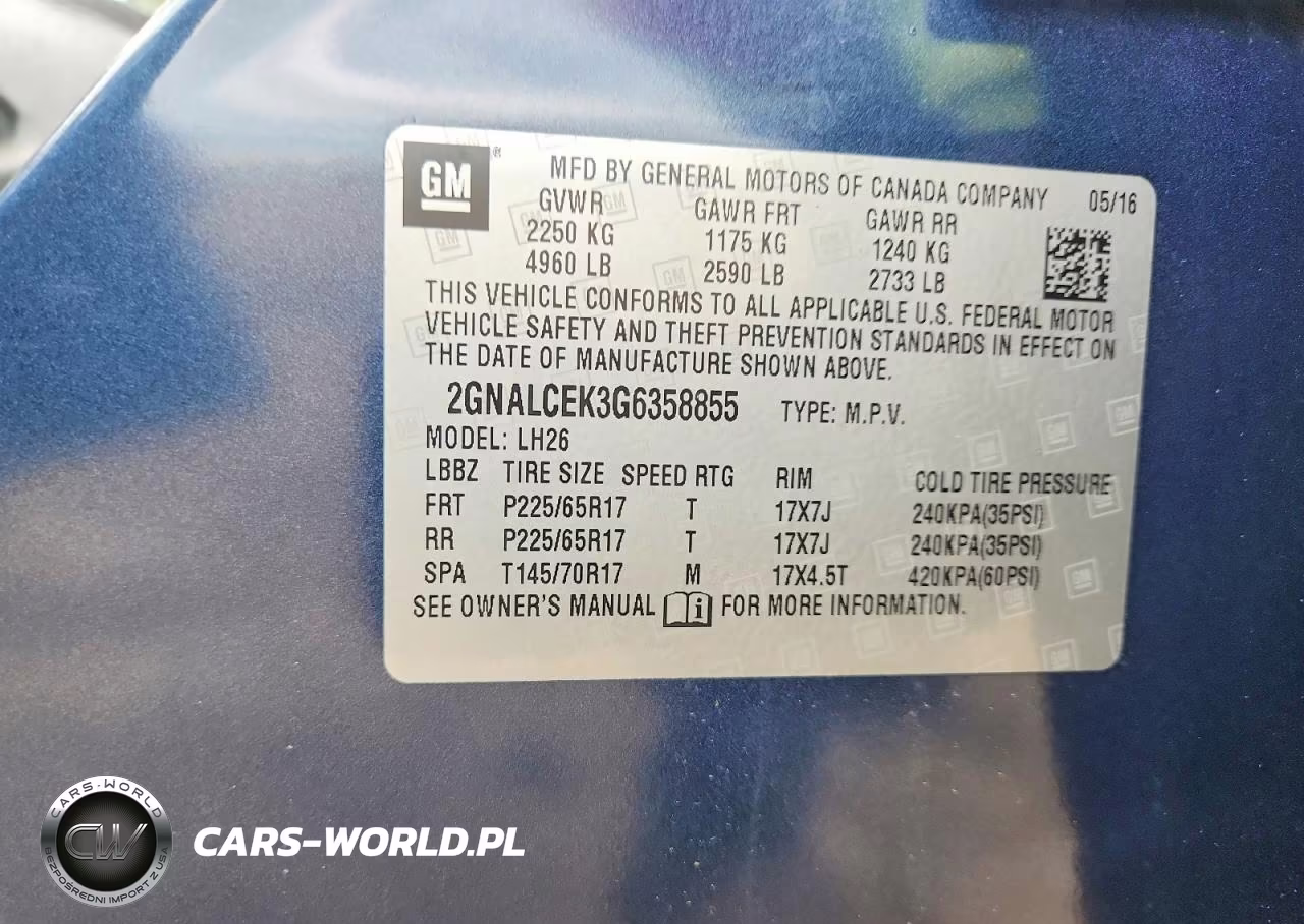 2016 Chevrolet Equinox Lt VIN:2GNALCEK3G6358855 - 13