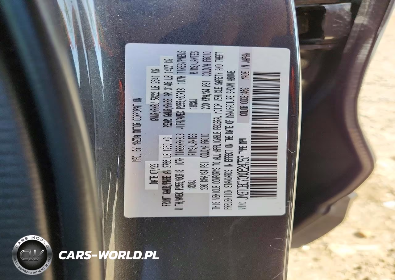 2022 Mazda Cx-9 Touring VIN:JM3TCBCY0N0624767 - 13