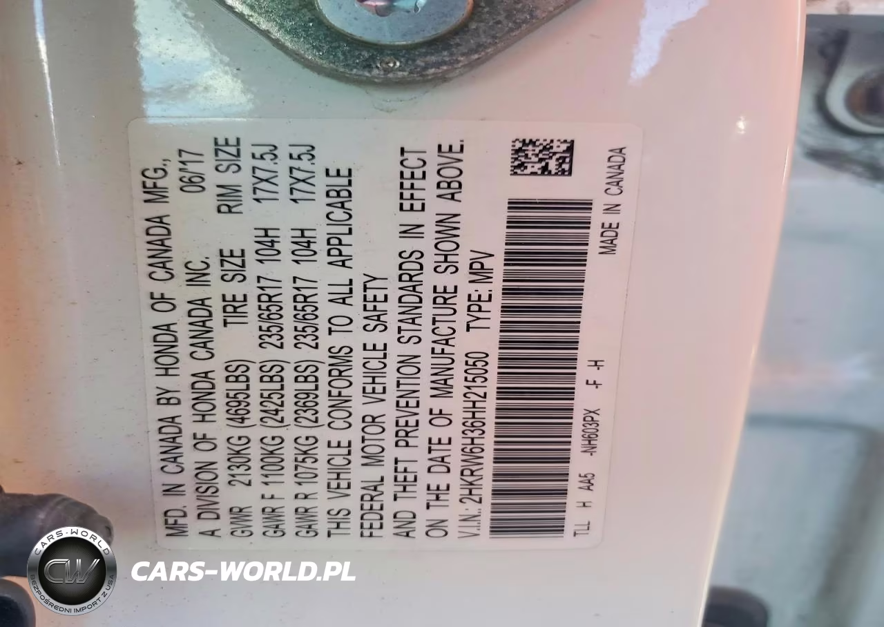 2017 Honda Cr-V Lx VIN:2HKRW6H36HH215050 - 14