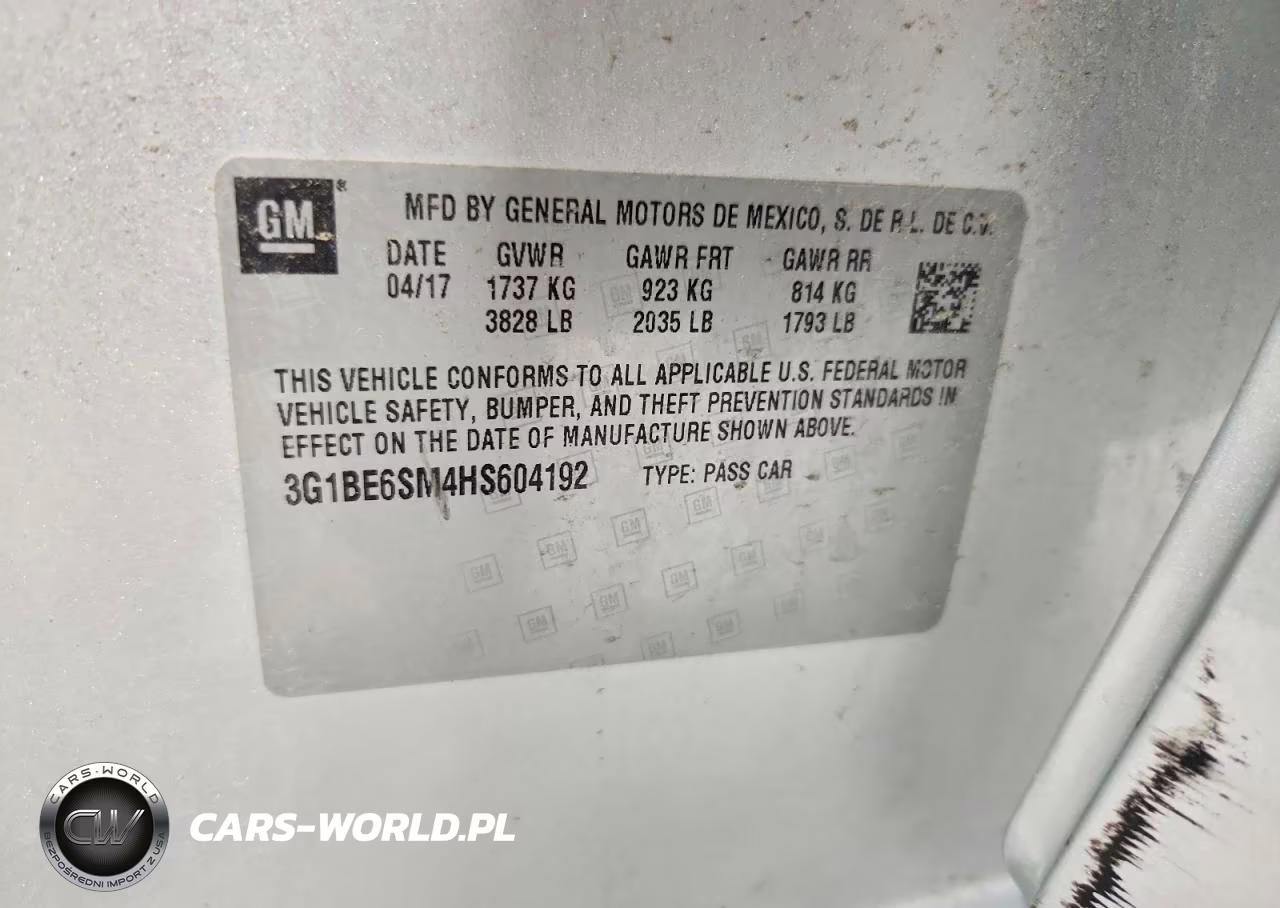 2017 Chevrolet Cruze Lt VIN:3G1BE6SM4HS604192 - 13