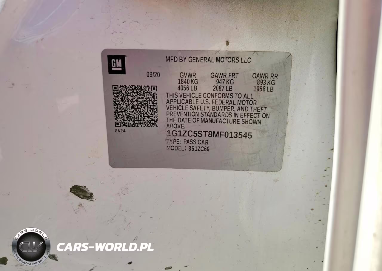 2021 Chevrolet Malibu Ls VIN:1G1ZC5ST8MF013545 - 12