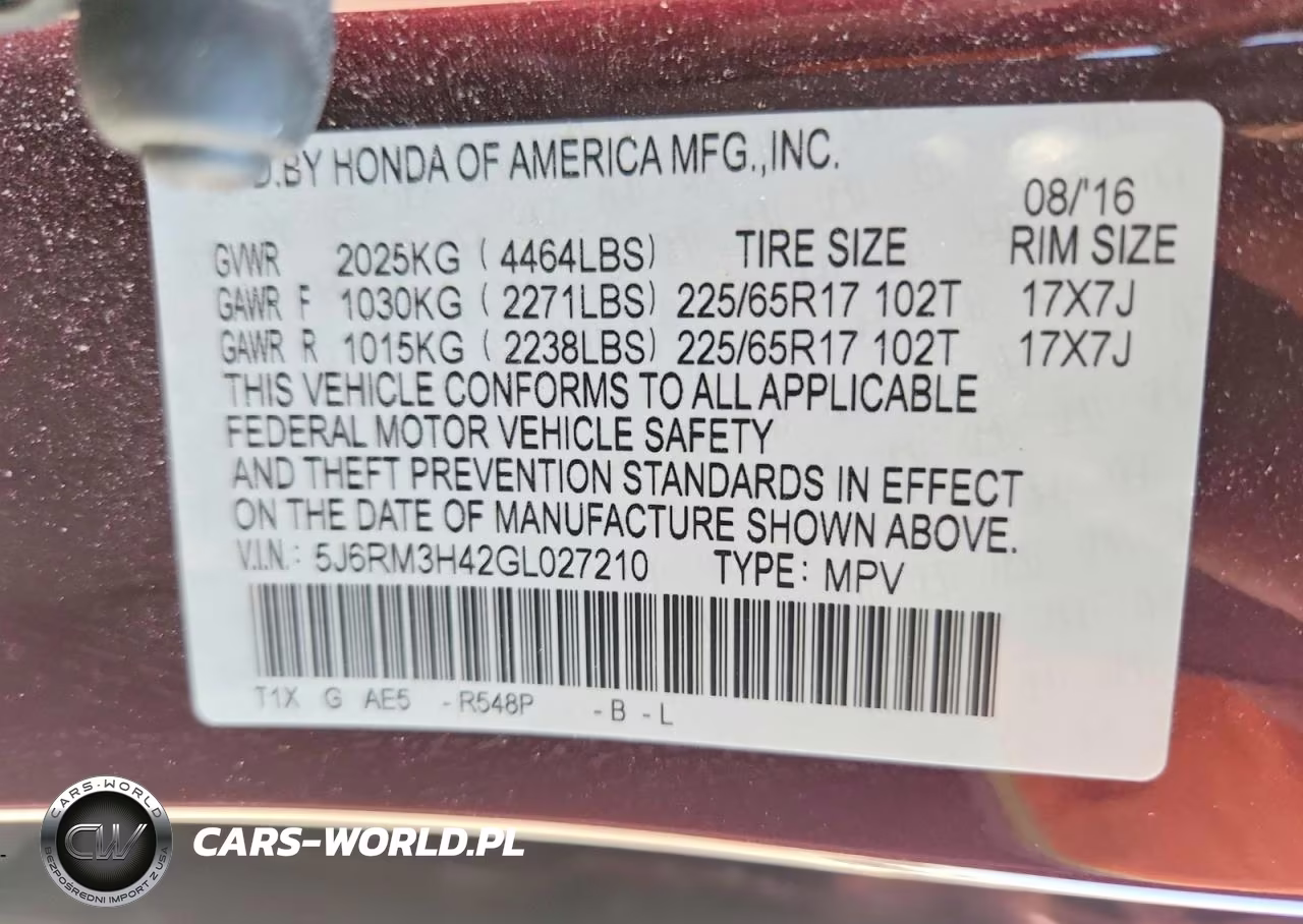 2016 Honda Cr-V Se VIN:5J6RM3H42GL027210 - 13
