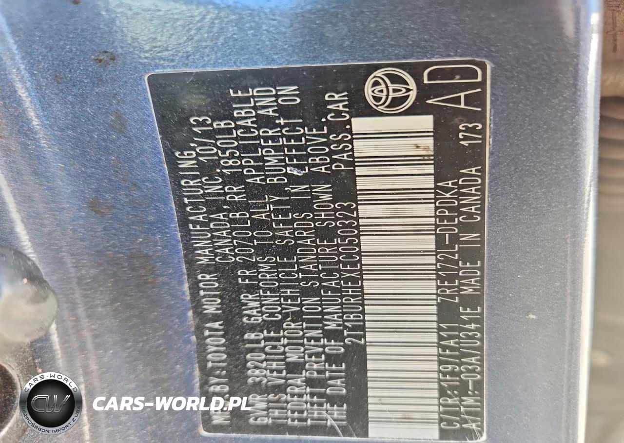 2014 Toyota Corolla L VIN:2T1BURHEXEC050323 - 12