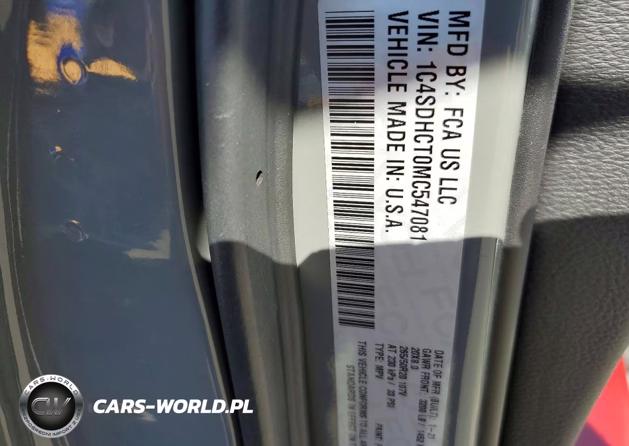 2021 Dodge Durango R VIN:1C4SDHCT0MC547081 - 14