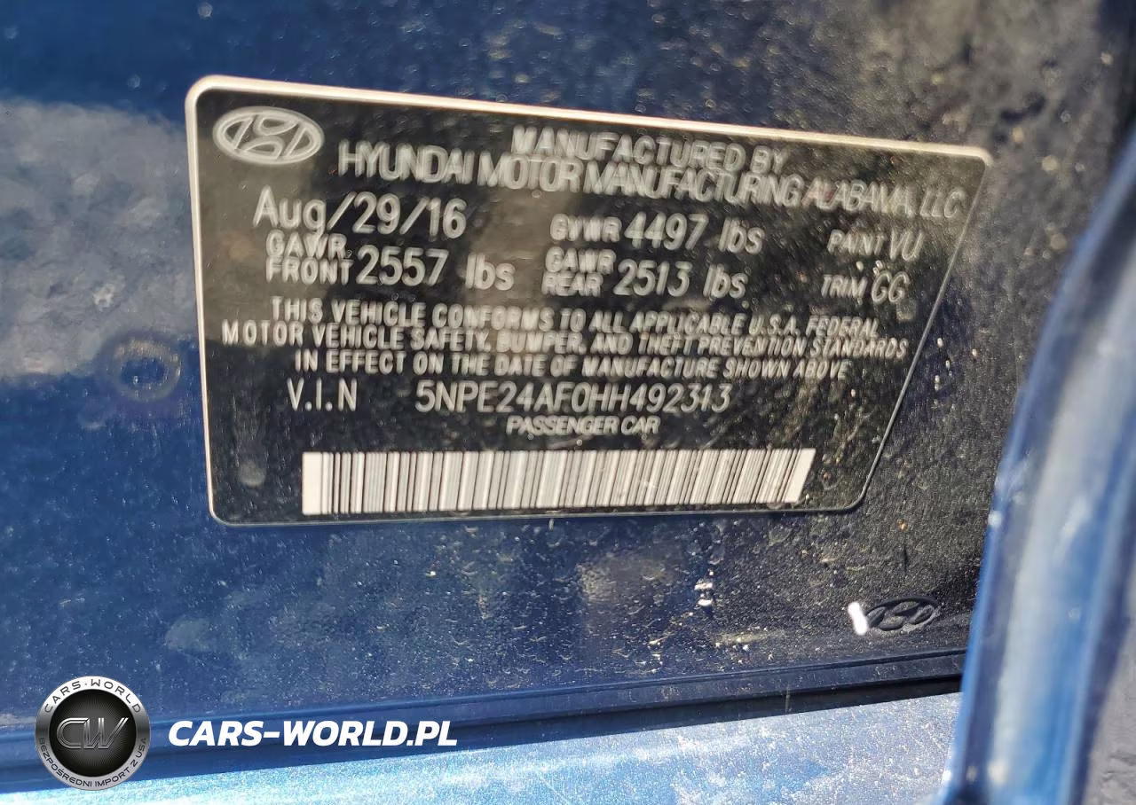 2017 Hyundai Sonata Se VIN:5NPE24AF0HH492313 - 12