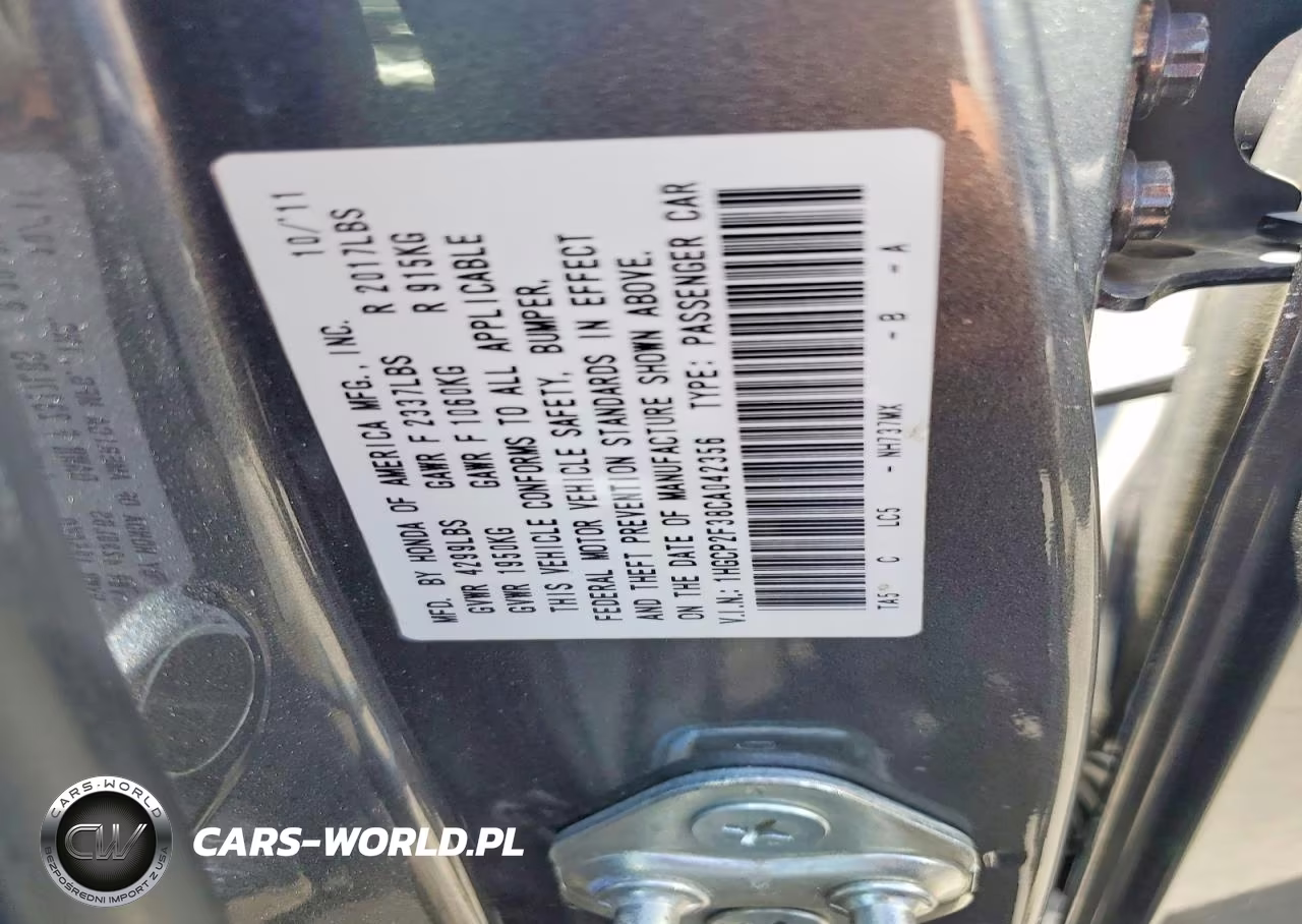 2012 Honda Accord Lx VIN:1HGCP2F38CA042356 - 13
