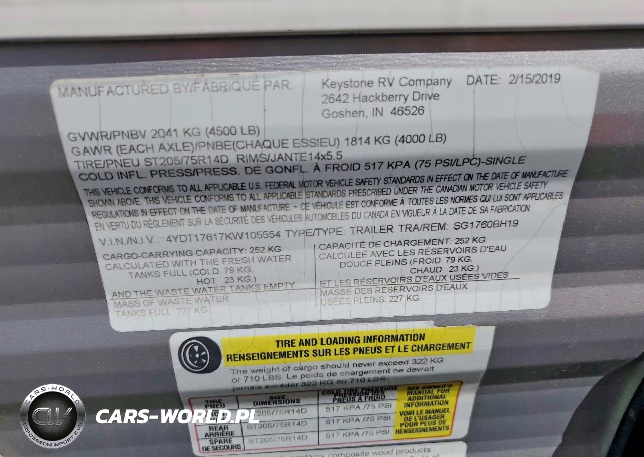 2019 Keystervco Springdale VIN:4YDT17617KW105554 - 10