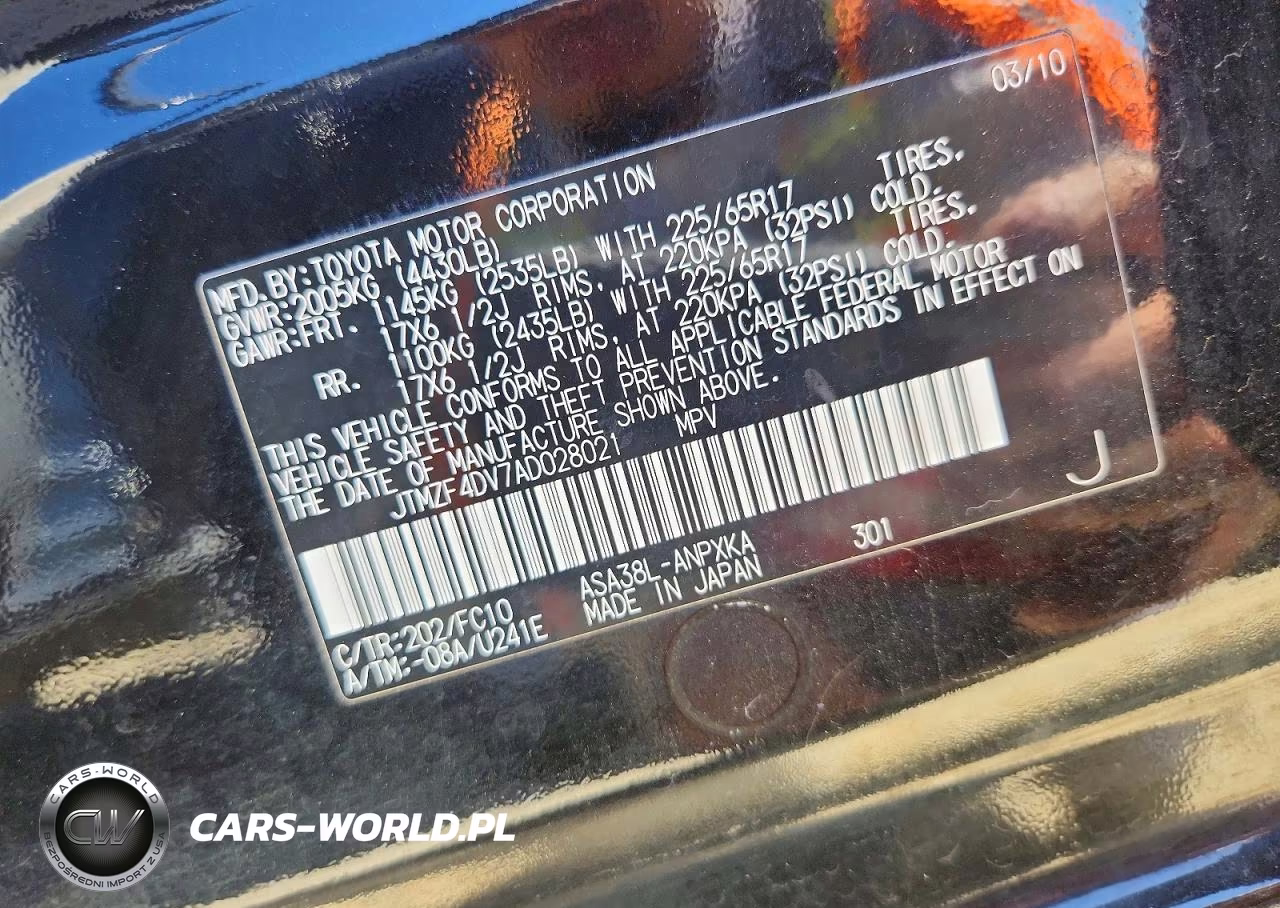 2010 Toyota Rav4 Base VIN:JTMZF4DV7AD028021 - 13