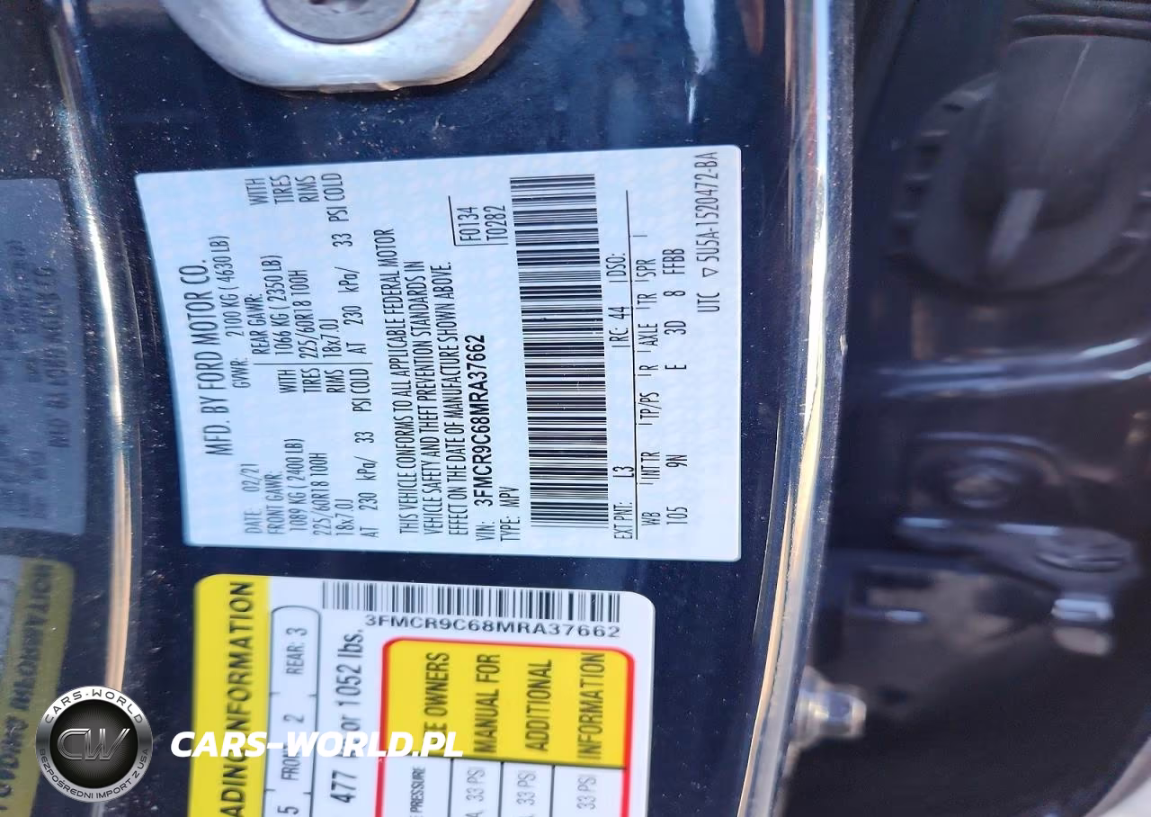 2021 Ford Bronco Sport Outer Banks VIN:3FMCR9C68MRA37662 - 12
