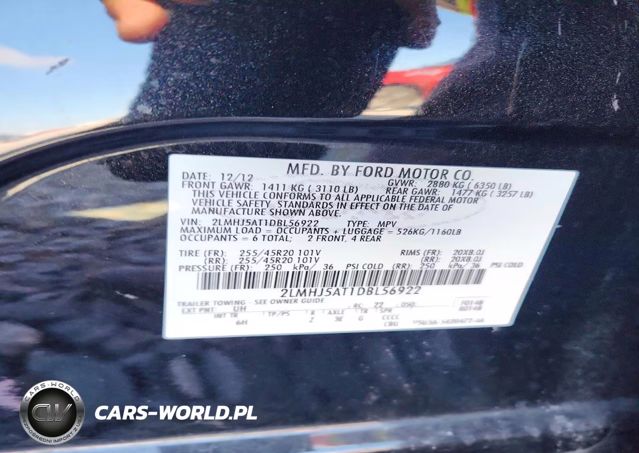 2013 Lincoln Mkt VIN:2LMHJ5AT1DBL56922 - 12