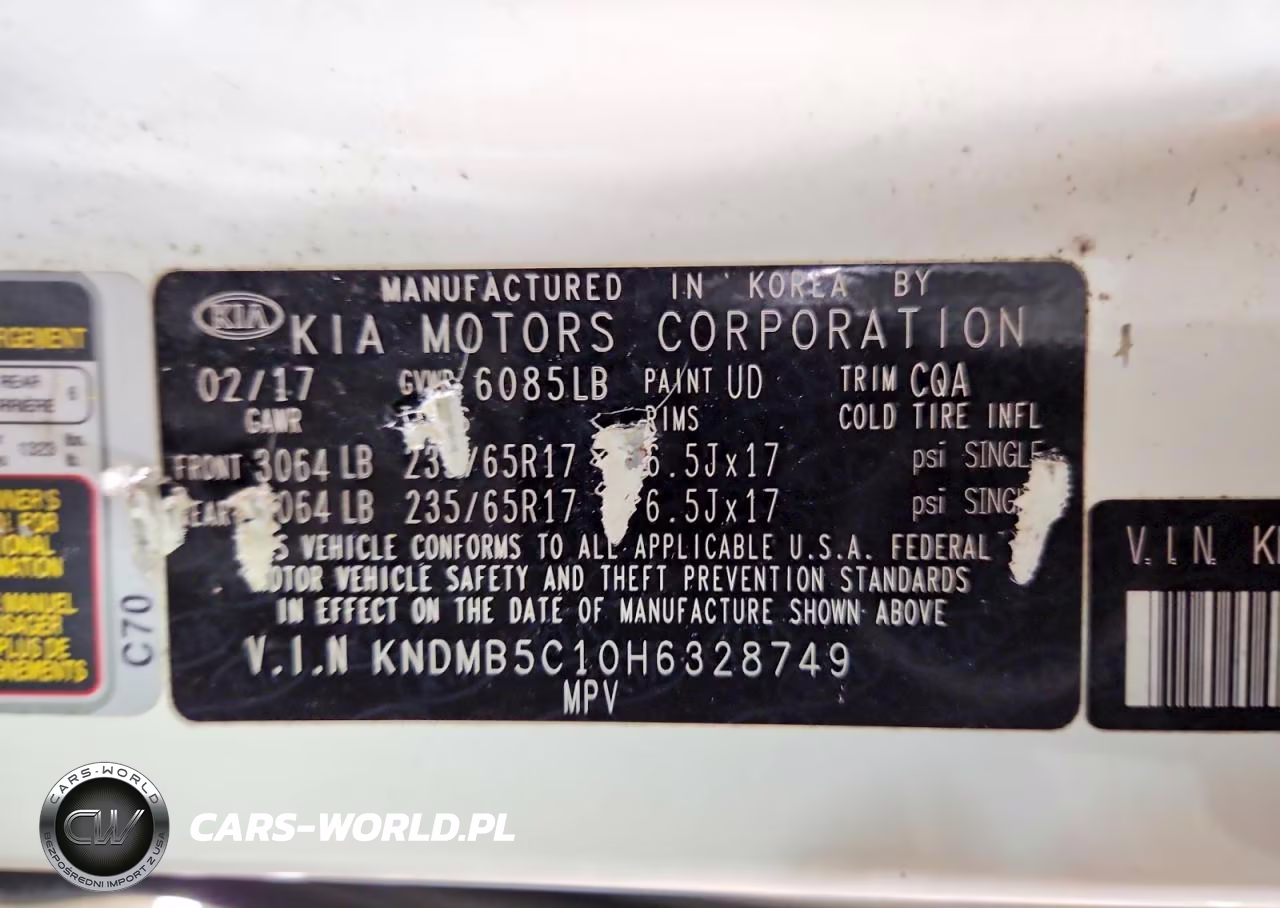 2017 Kia Sedona Lx VIN:KNDMB5C10H6328749 - 13