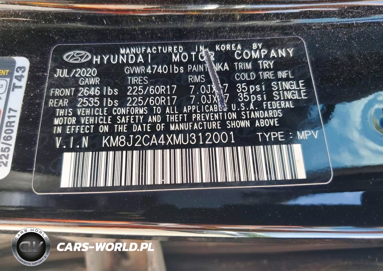 2021 Hyundai Tucson Se VIN:KM8J2CA4XMU312001 - 13
