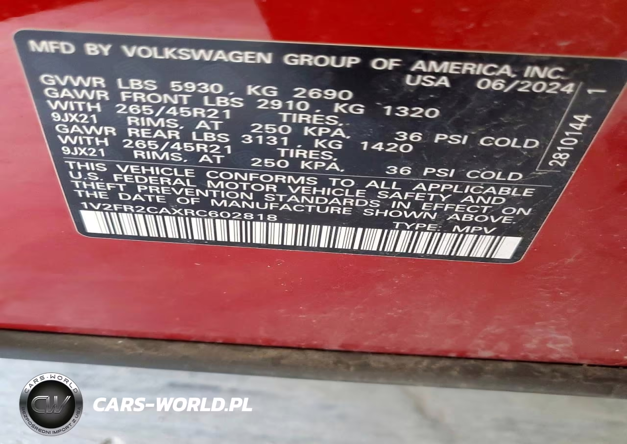 2024 Volkswagen Atlas Sel Premium R-Line VIN:1V2FR2CAXRC602818 - 13