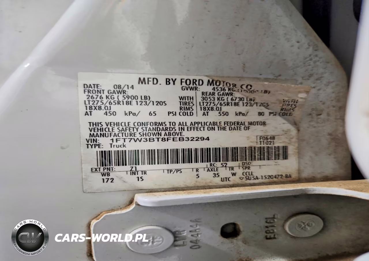 2015 Ford F350 Super Duty VIN:1FT7W3BT8FEB32294 - 12