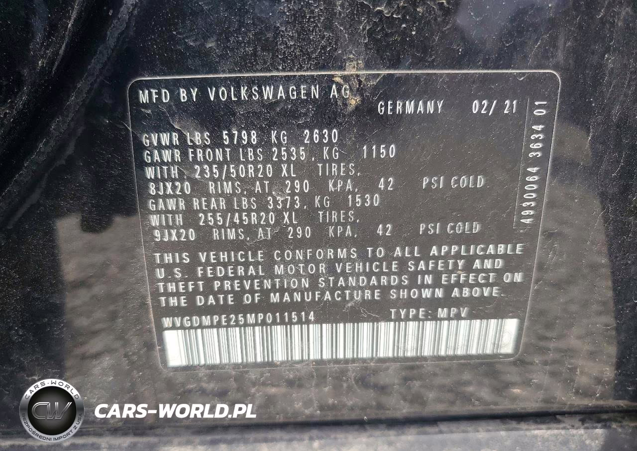 2021 Volkswagen Id.4 First Edition VIN:WVGDMPE25MP011514 - 13
