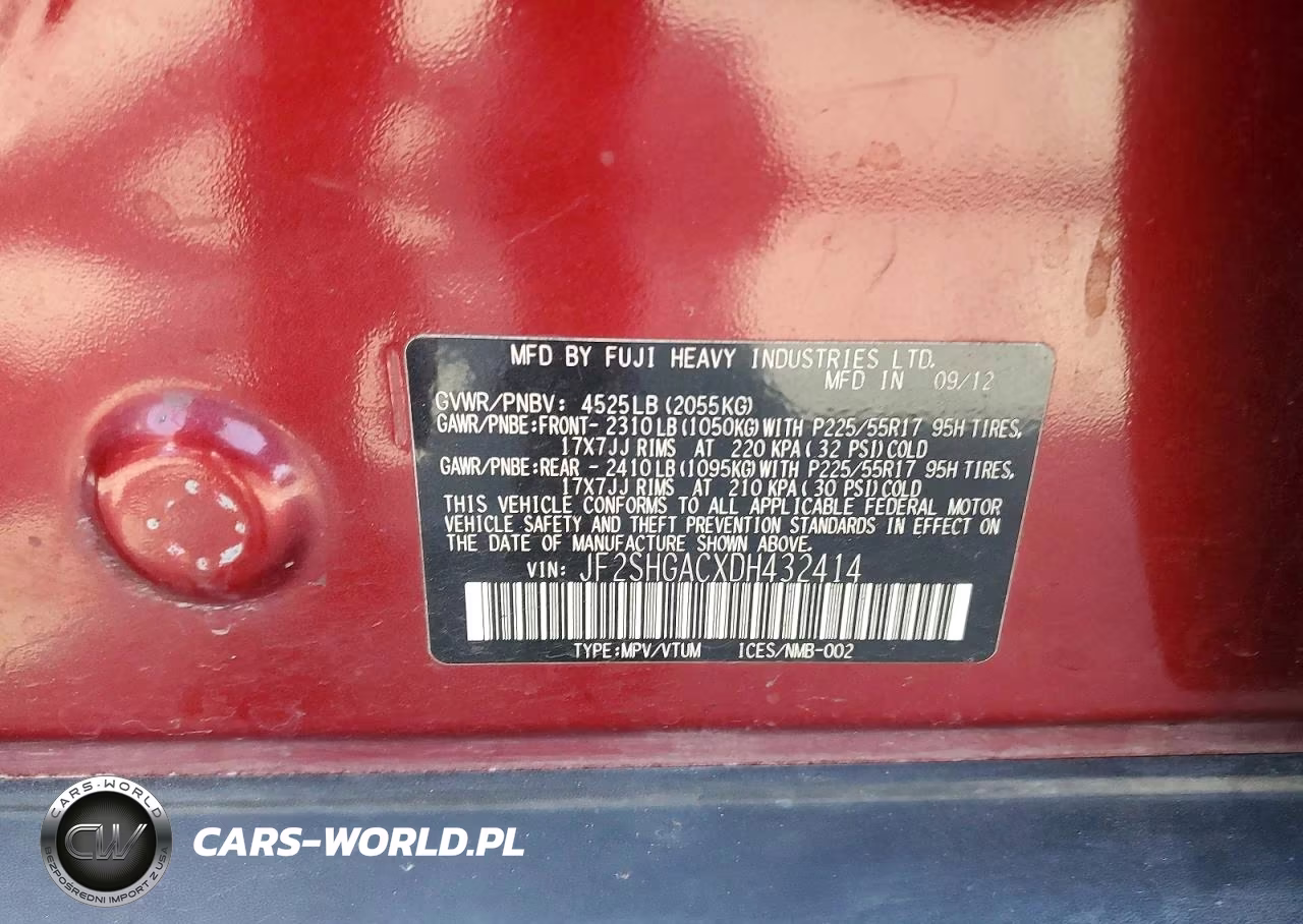 2013 Subaru Forester 2.5X VIN:JF2SHGACXDH432414 - 12
