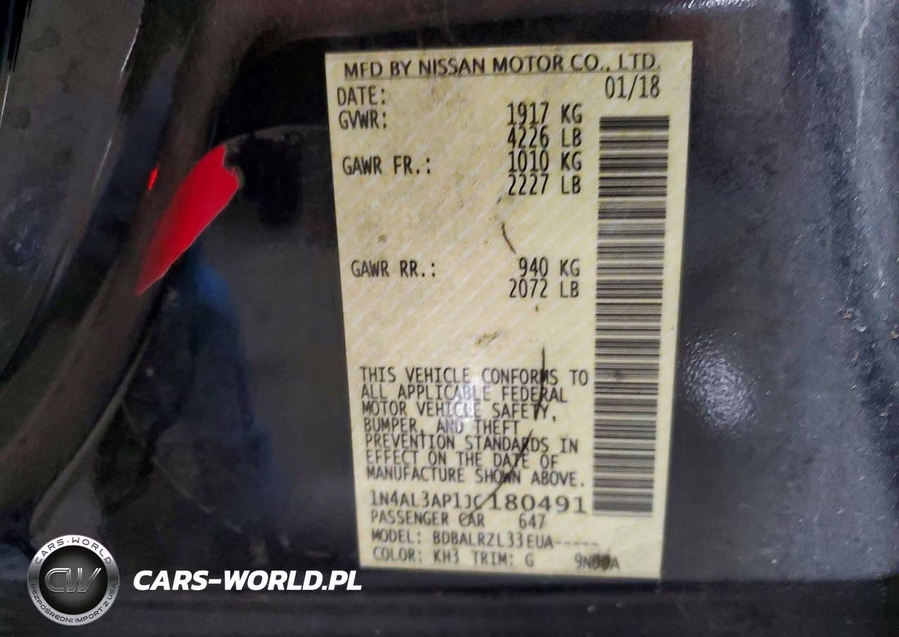 2018 Nissan Altima 2.5 Sl VIN:1N4AL3AP1JC180491 - 13