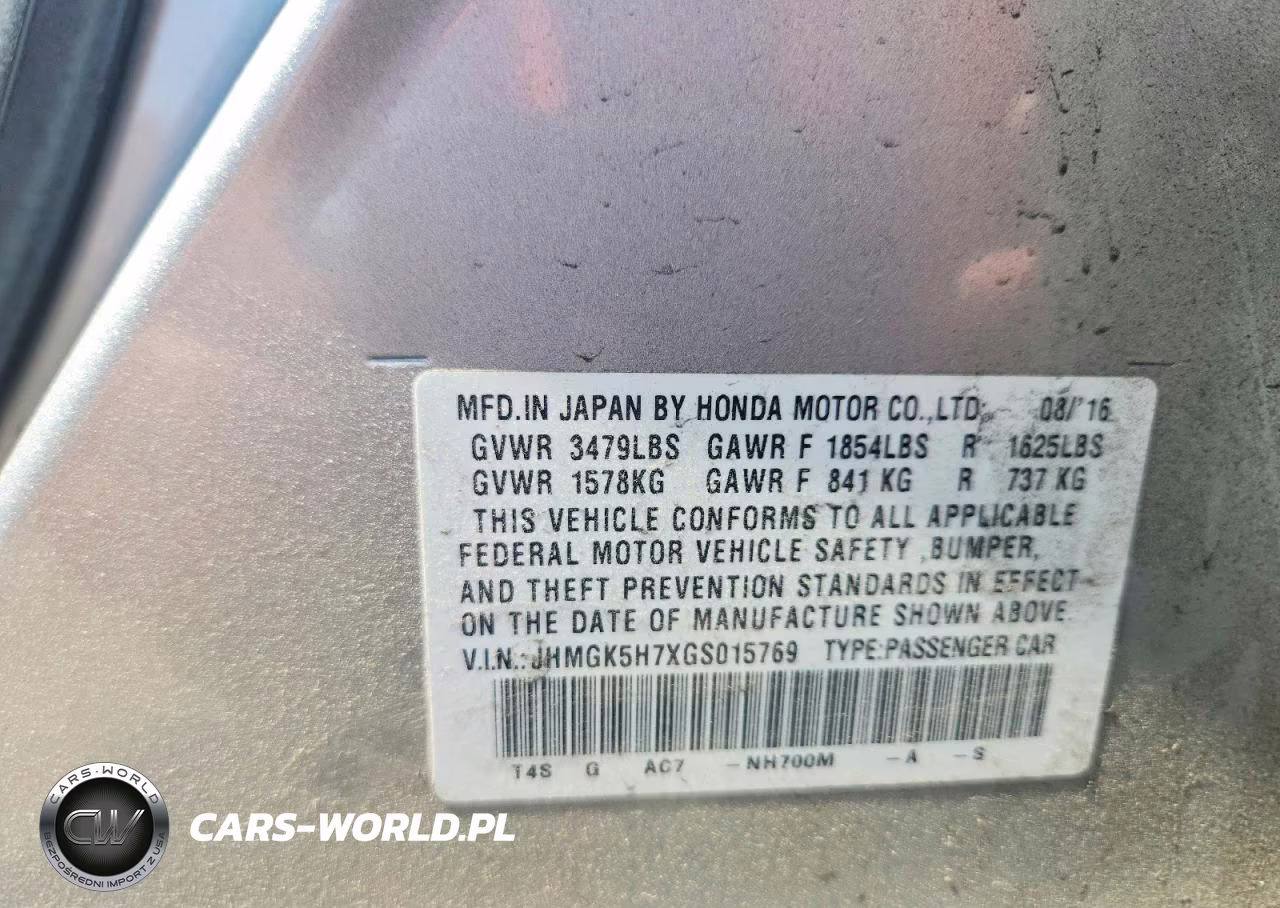 2016 Honda Fit Ex VIN:JHMGK5H7XGS015769 - 12
