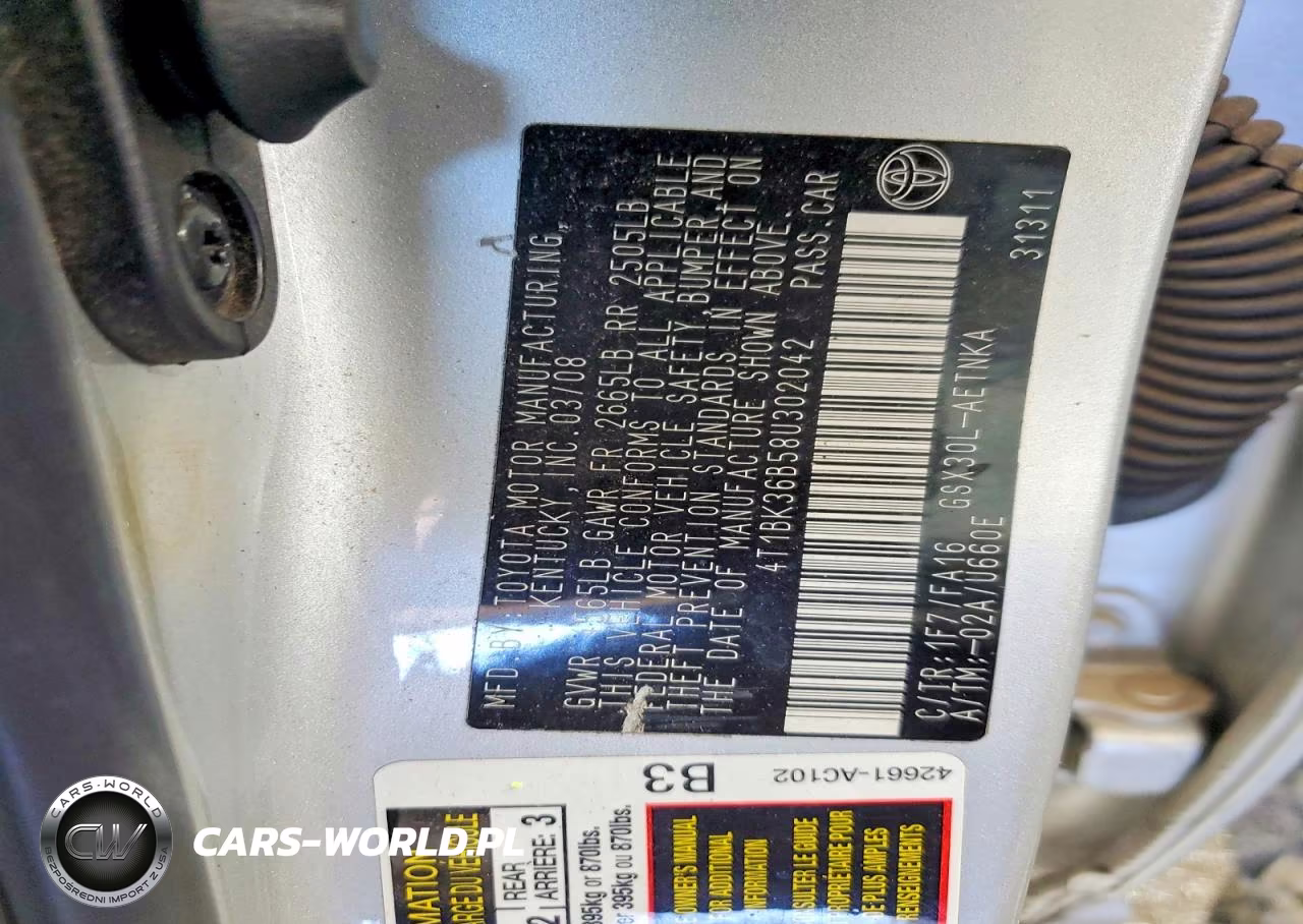 2008 Toyota Avalon Xl VIN:4T1BK36B58U302042 - 13