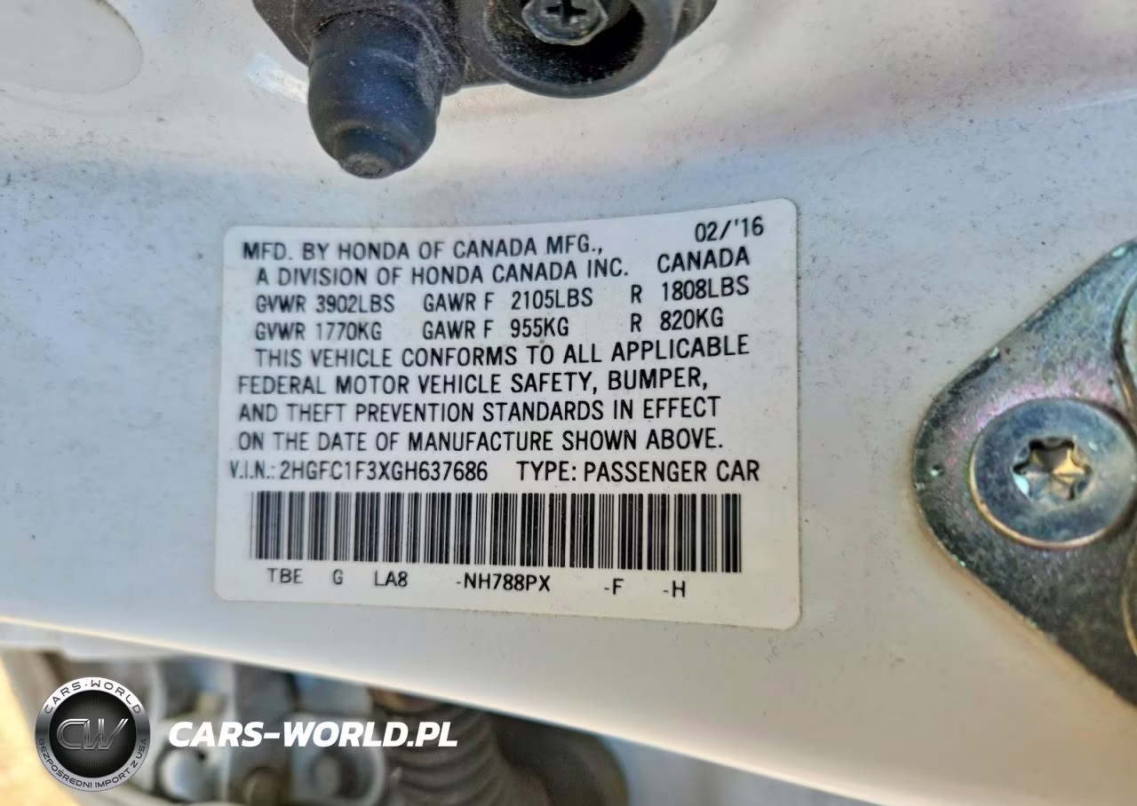 2016 Honda Civic Ex VIN:2HGFC1F3XGH637686 - 12