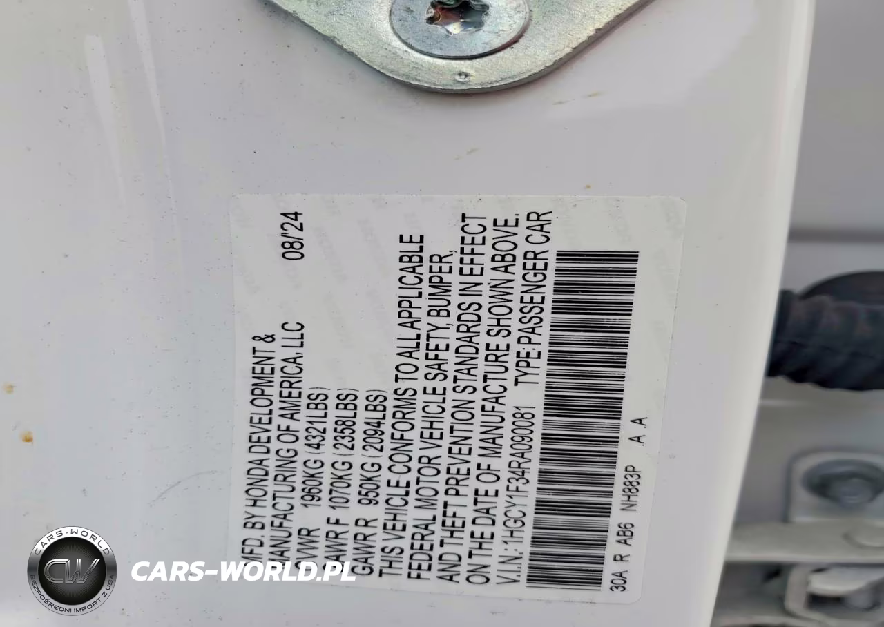 2024 Honda Accord Ex VIN:1HGCY1F34RA090081 - 13