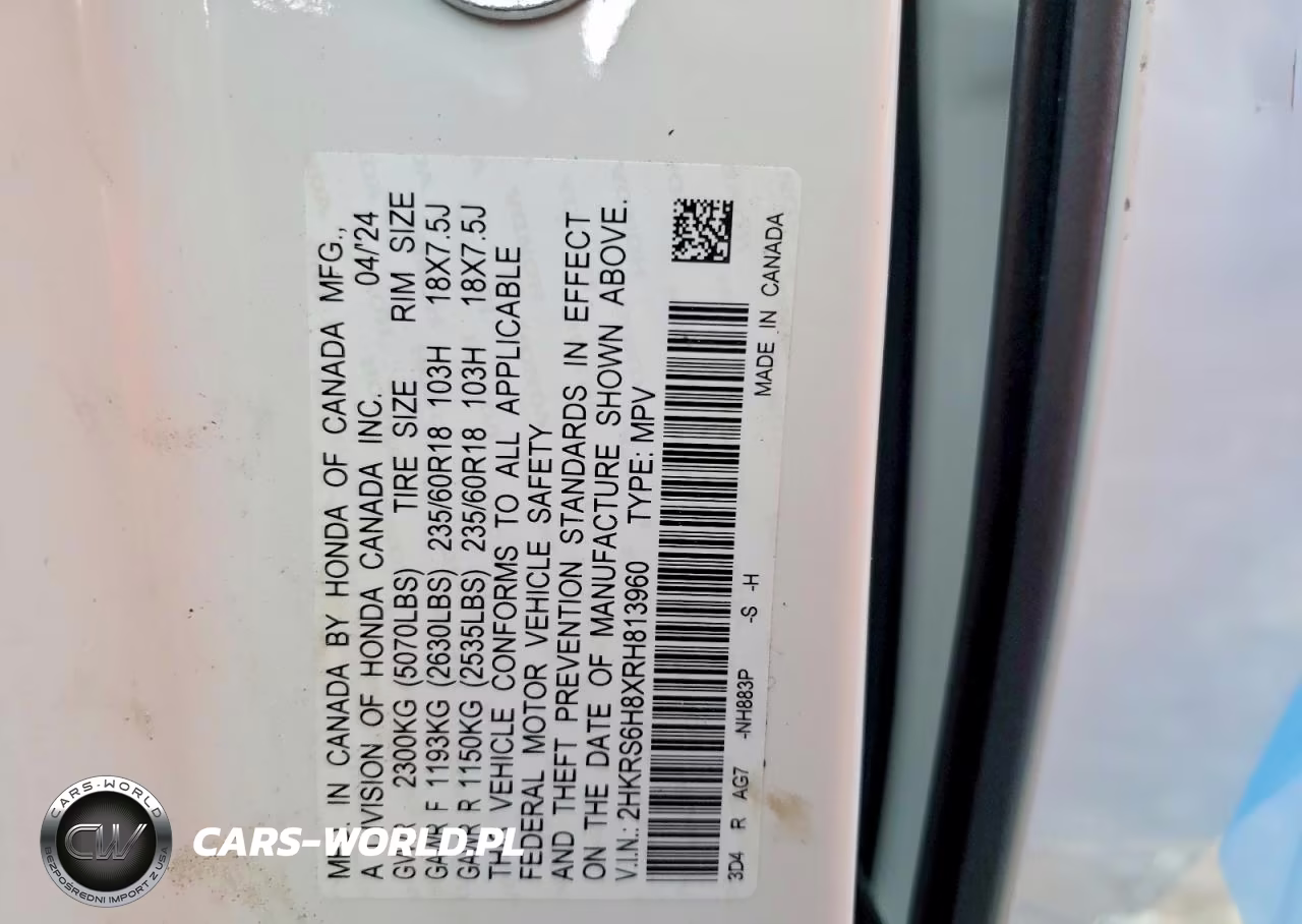 2024 Honda Cr-V Sport-L VIN:2HKRS6H8XRH813960 - 13