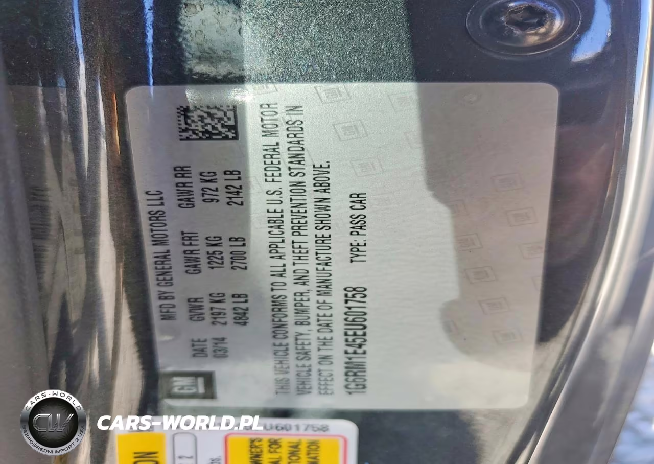 2014 Cadillac Elr Luxury VIN:1G6RM1E45EU601758 - 13