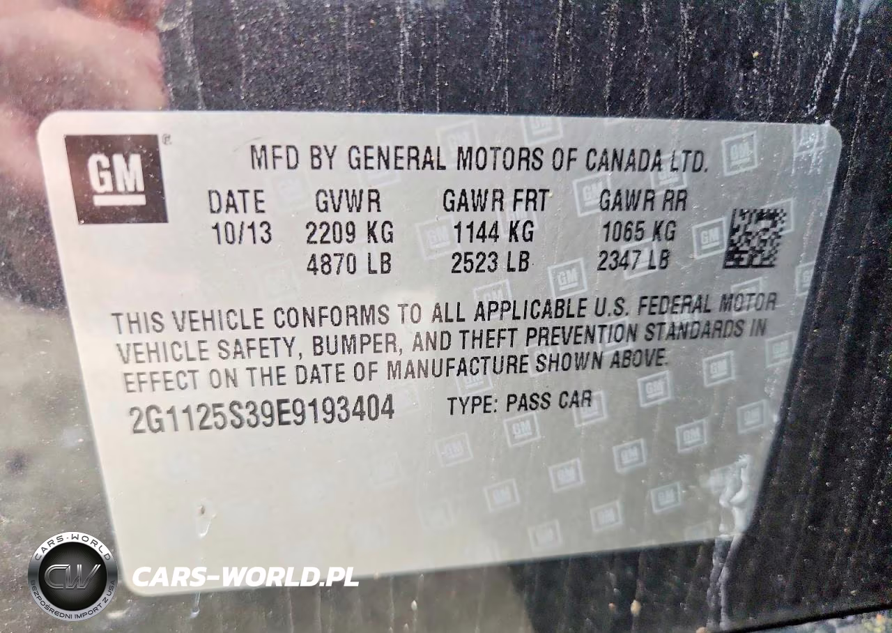 2014 Chevrolet Impala Lt VIN:2G1125S39E9193404 - 12