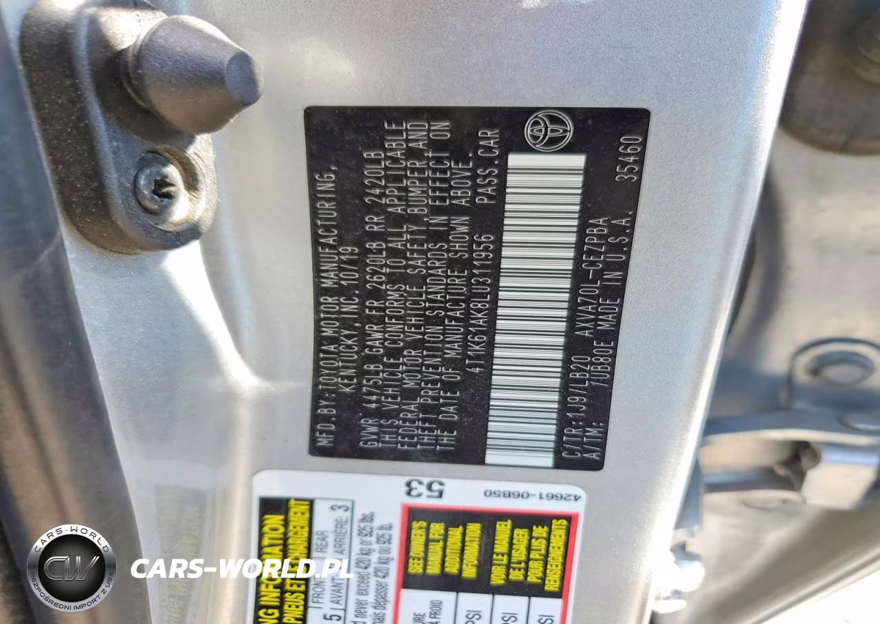 2020 Toyota Camry Xse VIN:4T1K61AK8LU311956 - 12