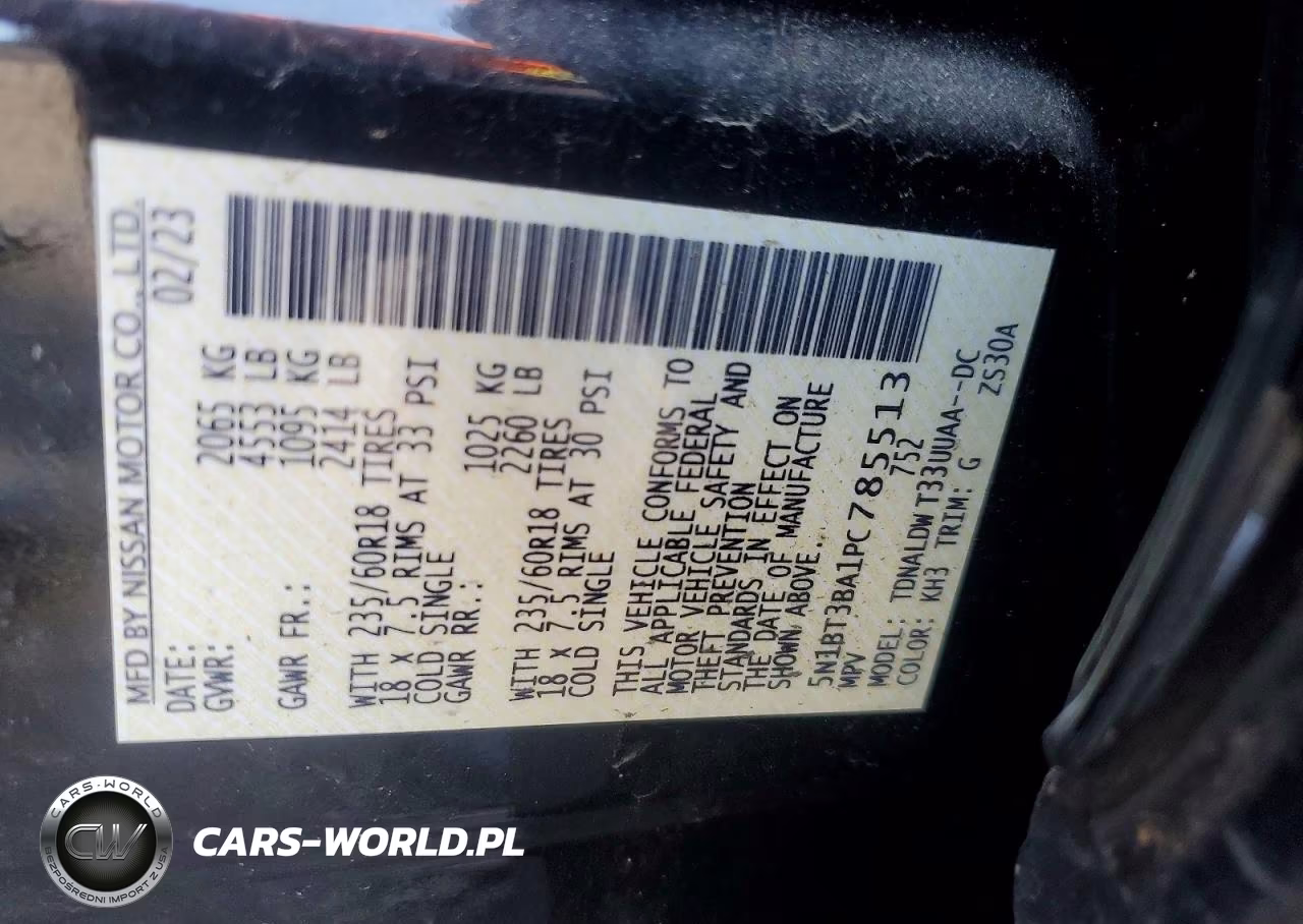2023 Nissan Rogue Sv VIN:5N1BT3BA1PC785513 - 13