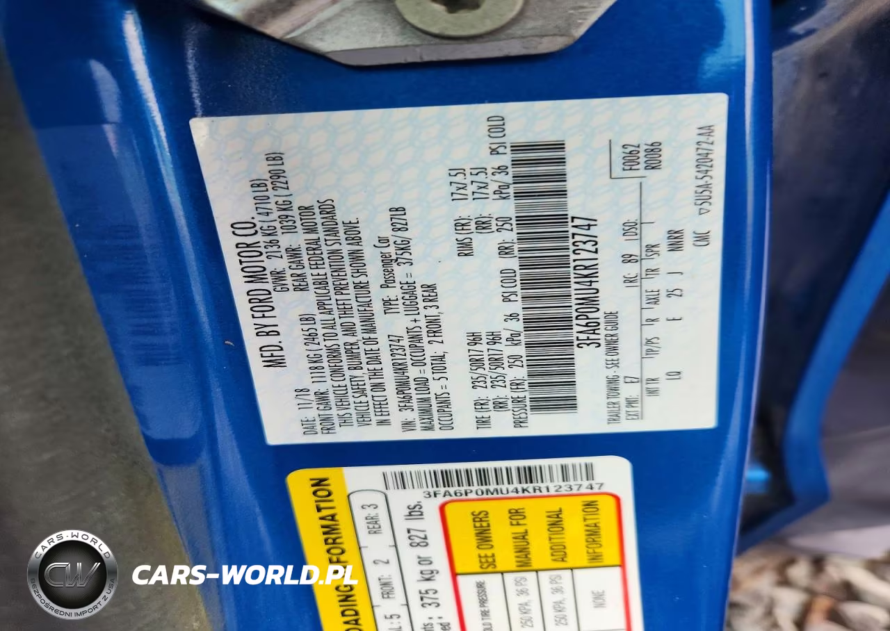 2019 Ford Fusion Sel VIN:3FA6P0MU4KR123747 - 12