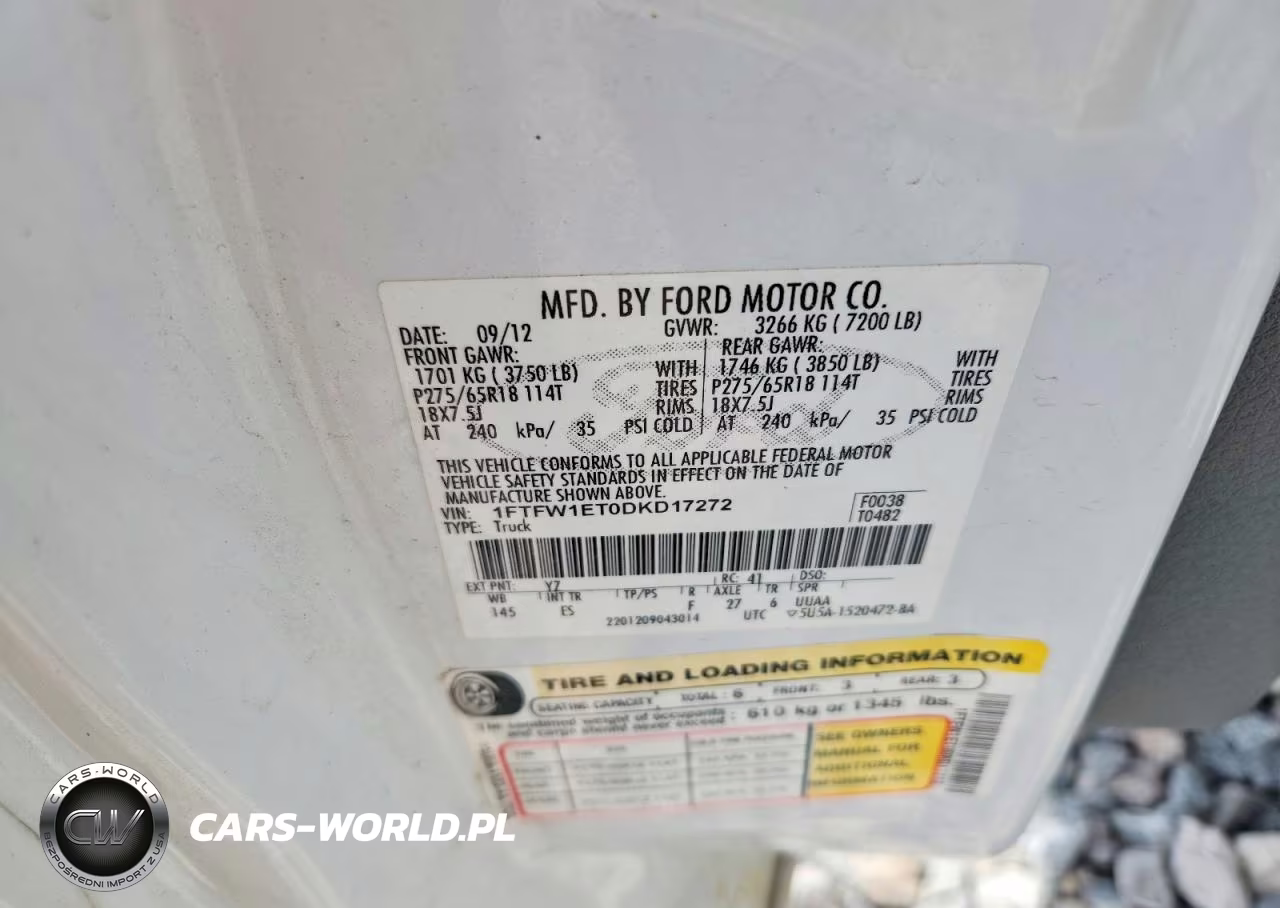 2013 Ford F150 Supercrew VIN:1FTFW1ET0DKD17272 - 12