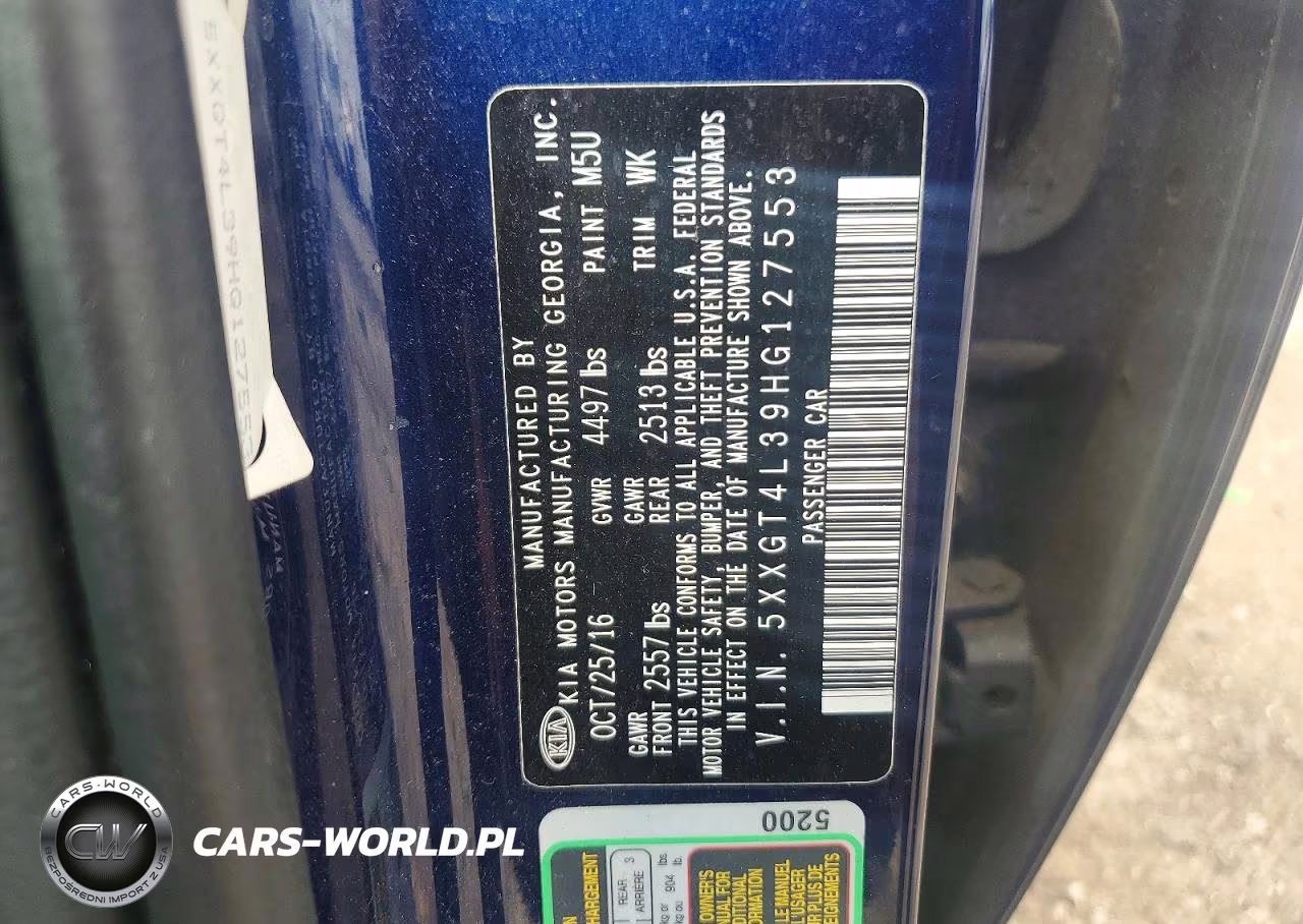 2017 Kia Optima Lx VIN:5XXGT4L39HG127553 - 12