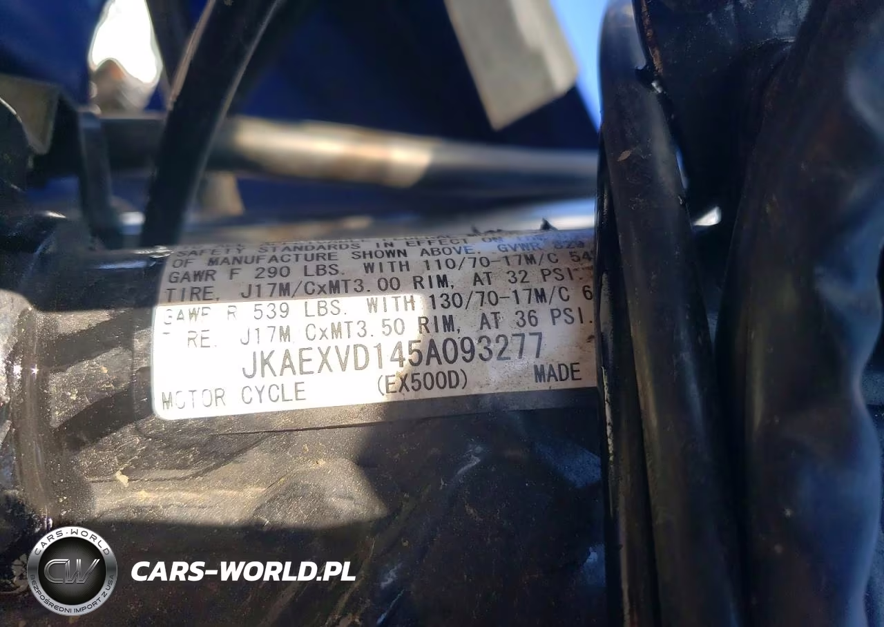 2005 Kawasaki Ex500 D VIN:JKAEXVD145A093277 - 8