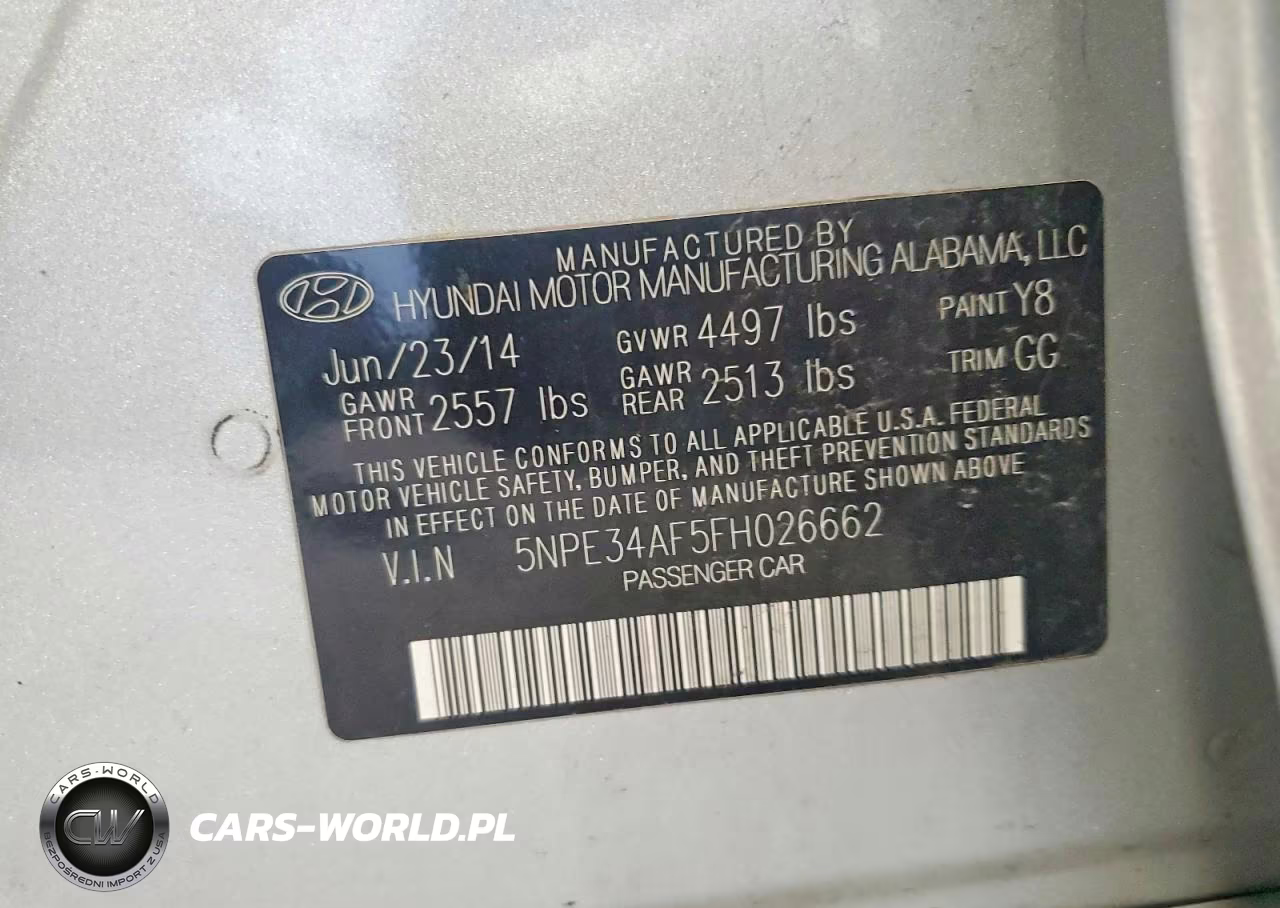 2015 Hyundai Sonata Limited VIN:5NPE34AF5FH026662 - 13