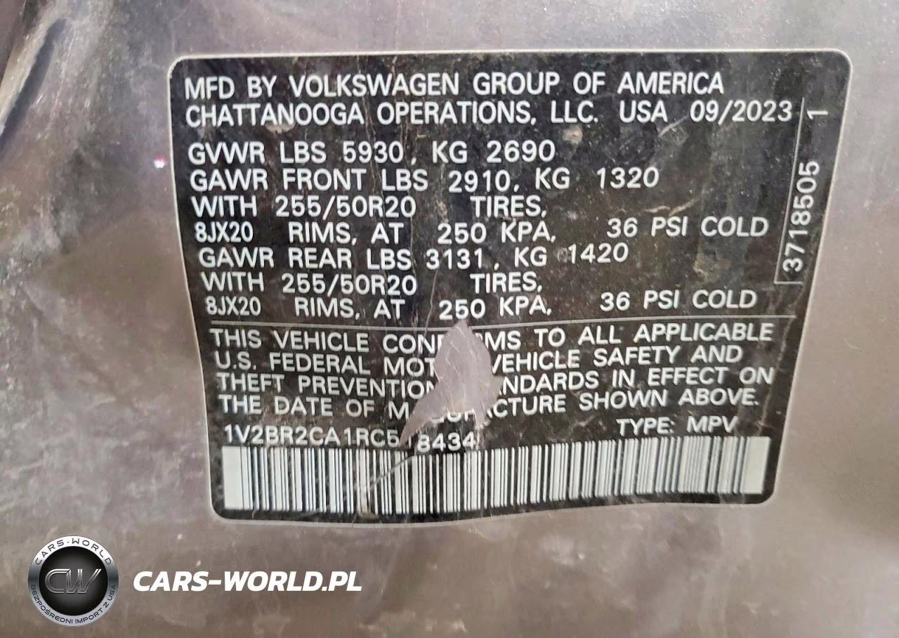 2024 Volkswagen Atlas Sel VIN:1V2BR2CA1RC518434 - 13