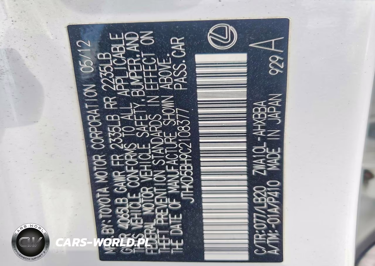 2012 Lexus Ct 200 VIN:JTHKD5BH9C2108377 - 12