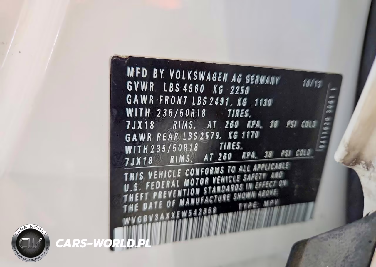 2014 Volkswagen Tiguan S VIN:WVGBV3AXXEW542858 - 13