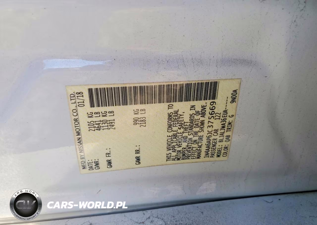 2018 Nissan Maxima VIN:1N4AA6AP6JC375669 - 12
